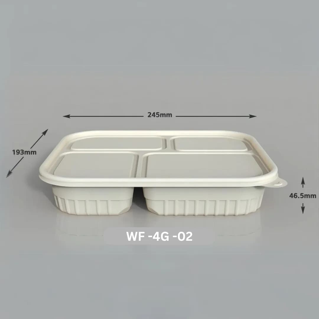 WF 4CP GRID 02 (WL) CORNSTARCH MEAL TRAY