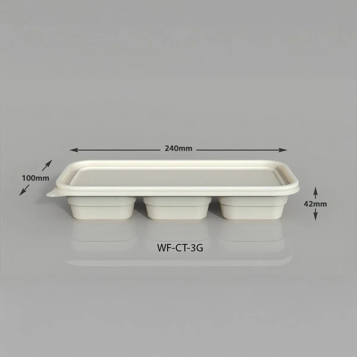 WF 3CP Long Grid lunch box (WL)
